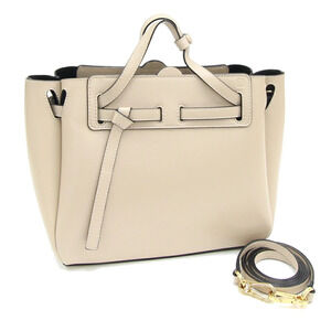 Loewe 2way Handbag Lazo Beige Leather Crossbody Shoulder Bag